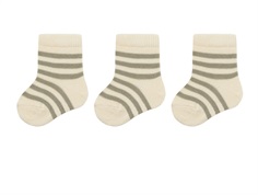 Lil Atelier turtledove/forest fog striped socks cotton (3-pack)  